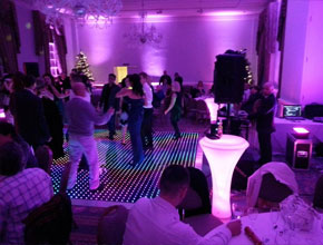 Christmas party twinkling dancefloor